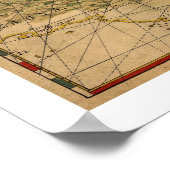 Poster Carte Bahamas & Cuba 1650 (Coin)