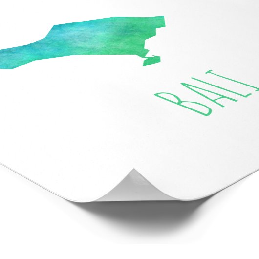 Poster Carte Bali (Coin)