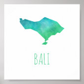 Poster Carte Bali (Devant)
