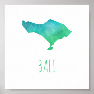 Poster Carte Bali