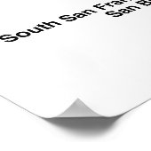 Poster Carte BART hyperlinéaire (blanche, étiquette) (Coin)