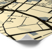 Poster Carte Beyrouth (Coin)