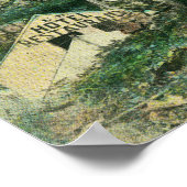 Poster Carte blanche avec drapeaux russes et américains (Coin)