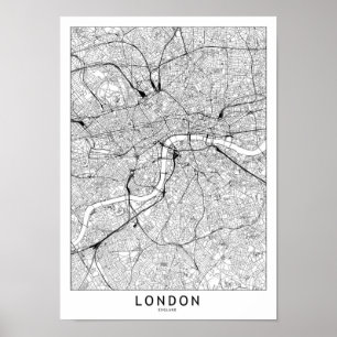 Poster Carte blanche de Londres