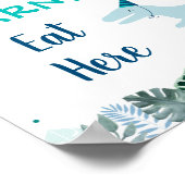 Poster Carte Bleu Dinosaur Safari Carnivores (Coin)