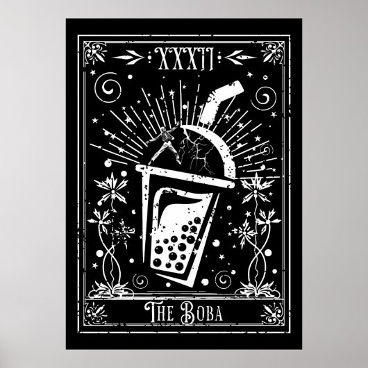 Poster Carte Boba Tea Tarot (Devant)