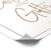 Poster Carte Boho et cadeaux Pampas Panneau de la table b (Coin)