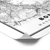 Poster Carte Boston (Coin)
