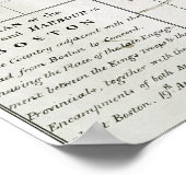 POSTER CARTE BOSTON-CONCORD, 1775 (Coin)