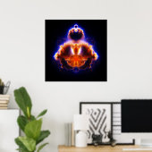 Poster Carte Bouddhabrot Mandelbrot Set Gautama Bouddha (Bureau à domicile)