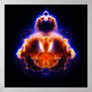 Poster Carte Bouddhabrot Mandelbrot Set Gautama Bouddha