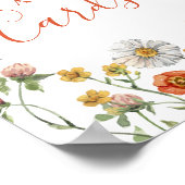 Poster Carte cadeau fleur sauvage aquarelle fleurie (Coin)