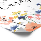 Poster Carte cadeau fleur sauvage aquarelle fleurie (Coin)