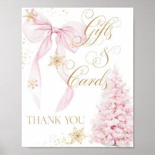 Poster Carte cadeau Pink Bow Cold OutBaby shower