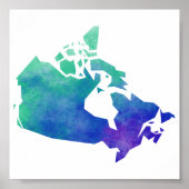 Poster Carte Canada (Devant)
