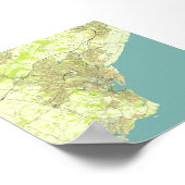 Poster Carte Cardiff (Coin)