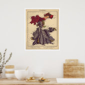 Poster Carte Caricature 1868 (Cuisine)