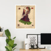 Poster Carte Caricature Hollande & Belgique 1868 (Bureau à domicile)