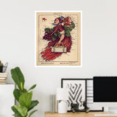 Poster Carte caricature Irlande 1868 (Bureau à domicile)