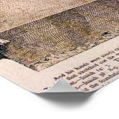 Poster Carte "Carré et fixe" de la Terre plate (Coin)