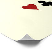 Poster Carte Casino Green Las Vegas Style Convient Annive (Coin)