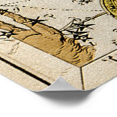 Poster Carte céleste astronomique vintage (Coin)