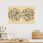 Poster Carte Céleste Des Constellations (Cuisine)