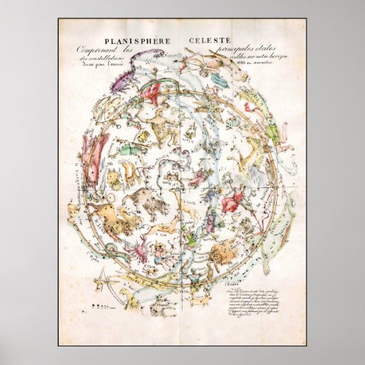 Poster Carte céleste vintage (Devant)