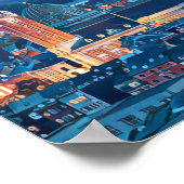 Poster Carte Charleroi Belgique Photo Vintage (Coin)