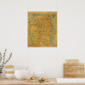 Poster Carte Chevalier de San Francisco (Cuisine)