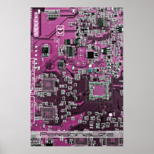 Poster Carte circuit imprimé circuit imprimé circuit viol