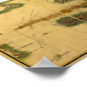 Poster Carte classique 1805 Antiquaire d'Hispaniola (Coin)