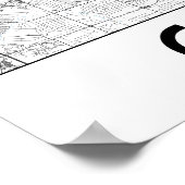 Poster Carte Cleveland (Coin)