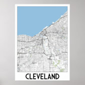 Poster Carte Cleveland (Devant)