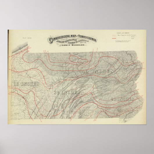 Poster Carte climatologique de Penn (Devant)
