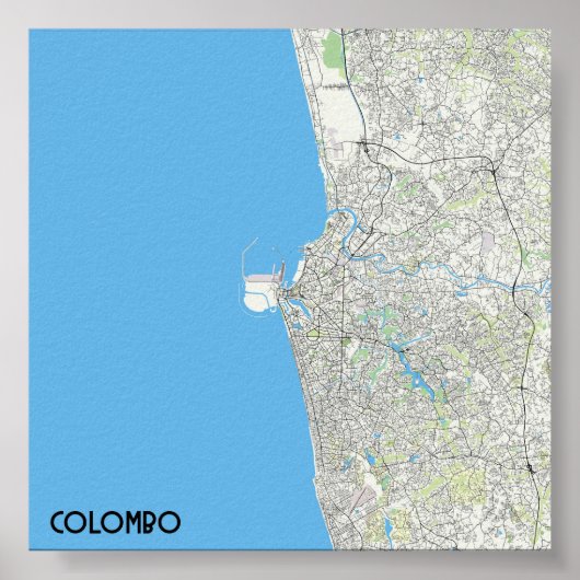 Poster Carte Colombo (Devant)