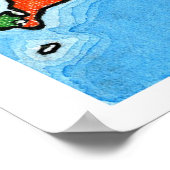 Poster Carte colorée de Cape Cod (Coin)