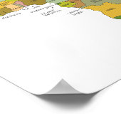 Poster Carte complète des couleurs de l'Afrique (Coin)