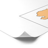 Poster Carte complète des couleurs des États-Unis (Coin)