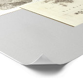 Poster Carte composite de la France (Coin)