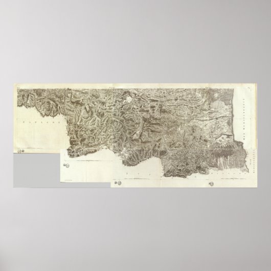 Poster Carte composite de la France (Devant)