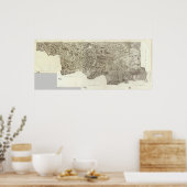 Poster Carte composite de la France (Cuisine)