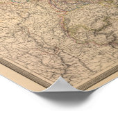 Poster Carte composite de l'Allemagne (Coin)