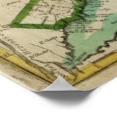 Poster Carte Connecticut (Coin)