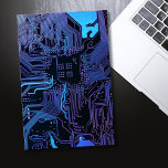 Poster Carte cool de circuit d'ordinateur bleu<br><div class="desc">Cool Computer Circuit Board - Bleu Celui-ci est pour le geek en nous tous</div>