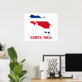 POSTER CARTE COSTA RICA (Bureau à domicile)