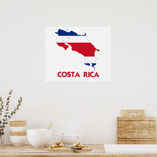 POSTER CARTE COSTA RICA (Cuisine)