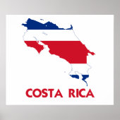 POSTER CARTE COSTA RICA (Devant)