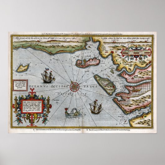 Poster Carte côtière française 1586 (Devant)