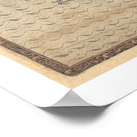 Poster Carte Cuba & Floride 1591 (Coin)